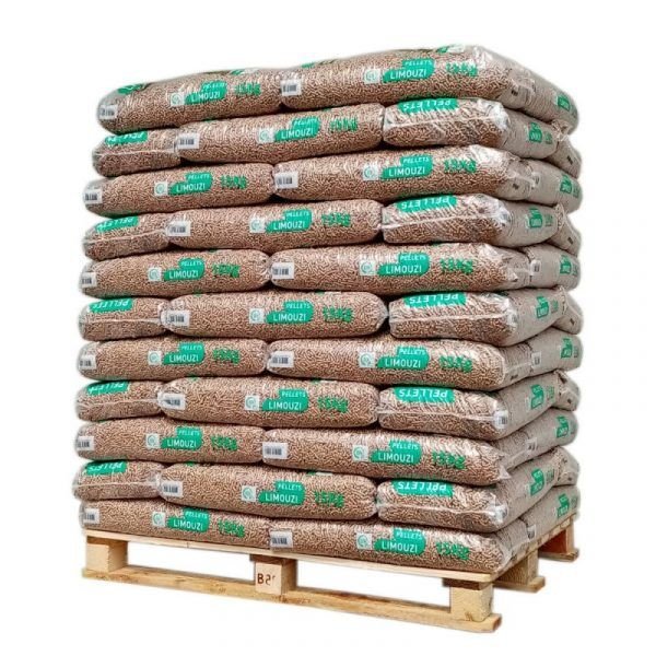 Holzpellets LIMOUZI, Palette 66 Säcke à 15 kg – Aus eigener Sägerei