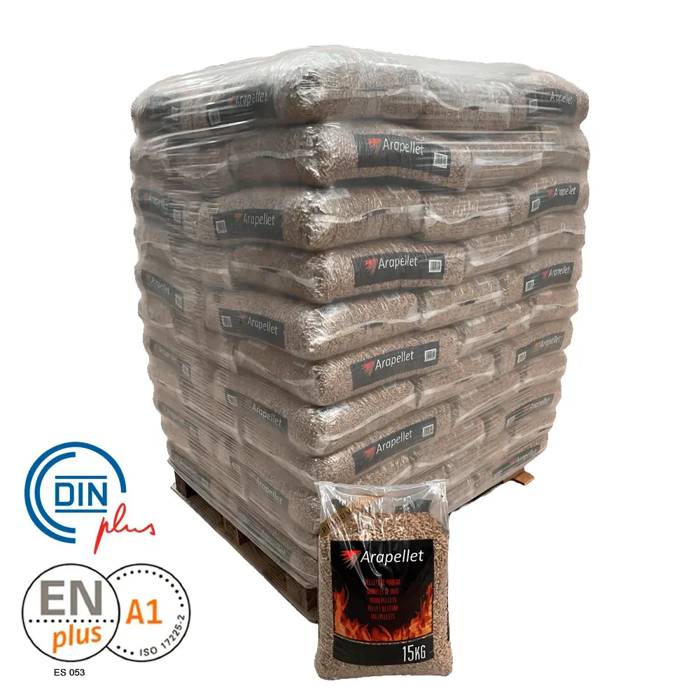 Holzpellets MI PELLET Y MÁS, Palette 77 Säcke à 15 kg – Zertifiziertes Premiumpellet