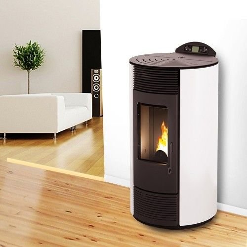 Pelletofen MODERNA SMART 8,7 kW, rund – Weiß