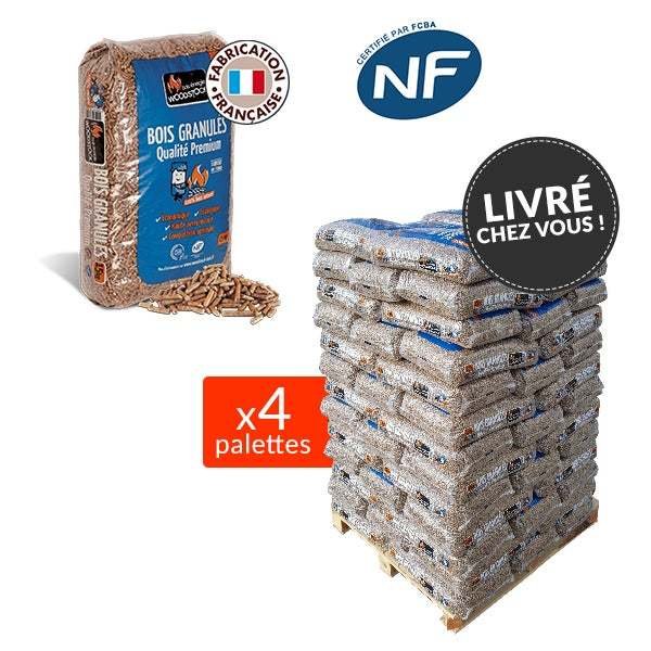 Holzpellets WOODSTOCK Premium, 264 Säcke à 15 kg – Laborgeprüfte Premiumqualität