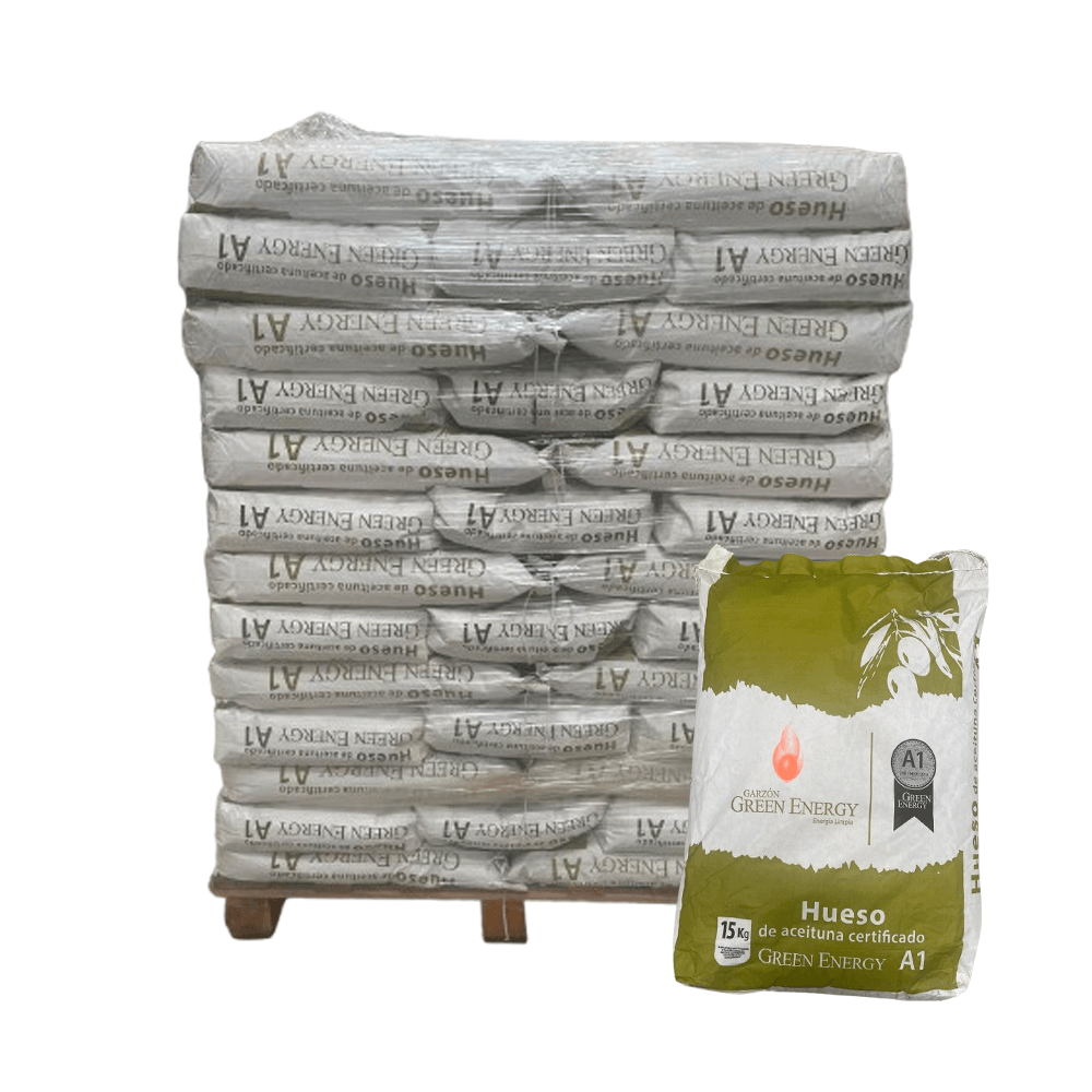 Garzón Green Energy Olivenkern-Brennstoff – 78 Säcke à 15 kg (1.170 kg), A1