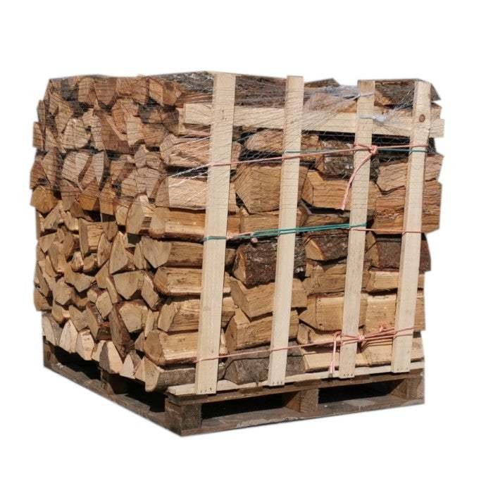 Brennholzpalette Weißeiche und Buche, 25 cm – 18 Monate getrocknet