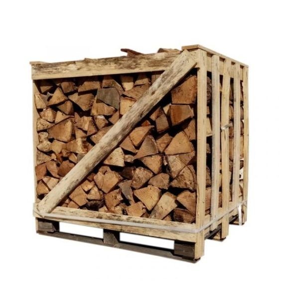 Brennholzpalette 30 cm, 1,5 Ster – Naturgetrocknete Hartholzmischung