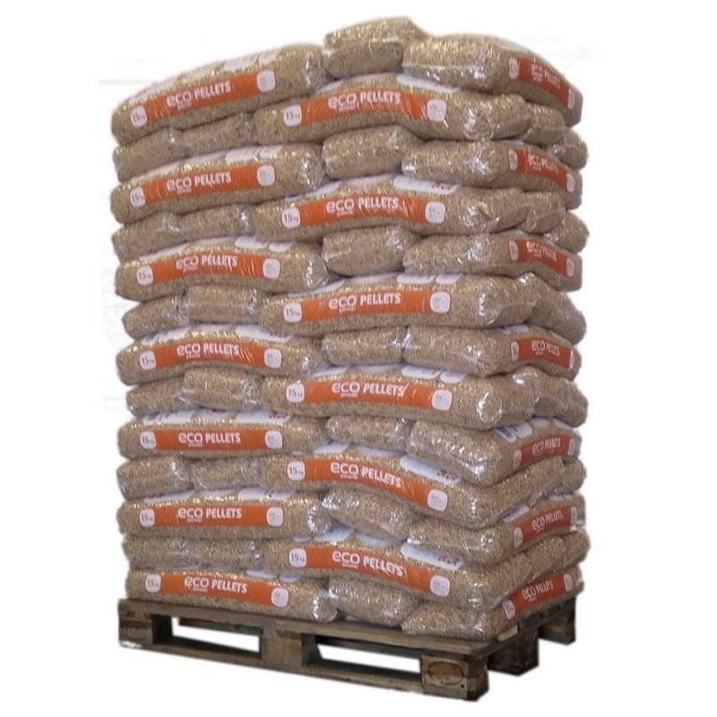 Holzpellets ECOPOWER Premium, Palette 78 Säcke à 15 kg – 100 % reines Holz